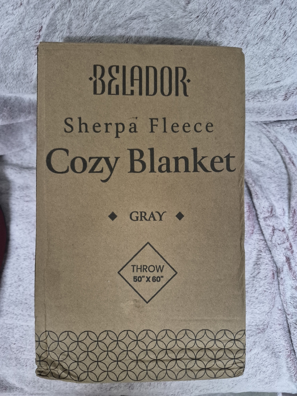 Gray Sherpa Fleece Cozy Blanket - Plush Throw